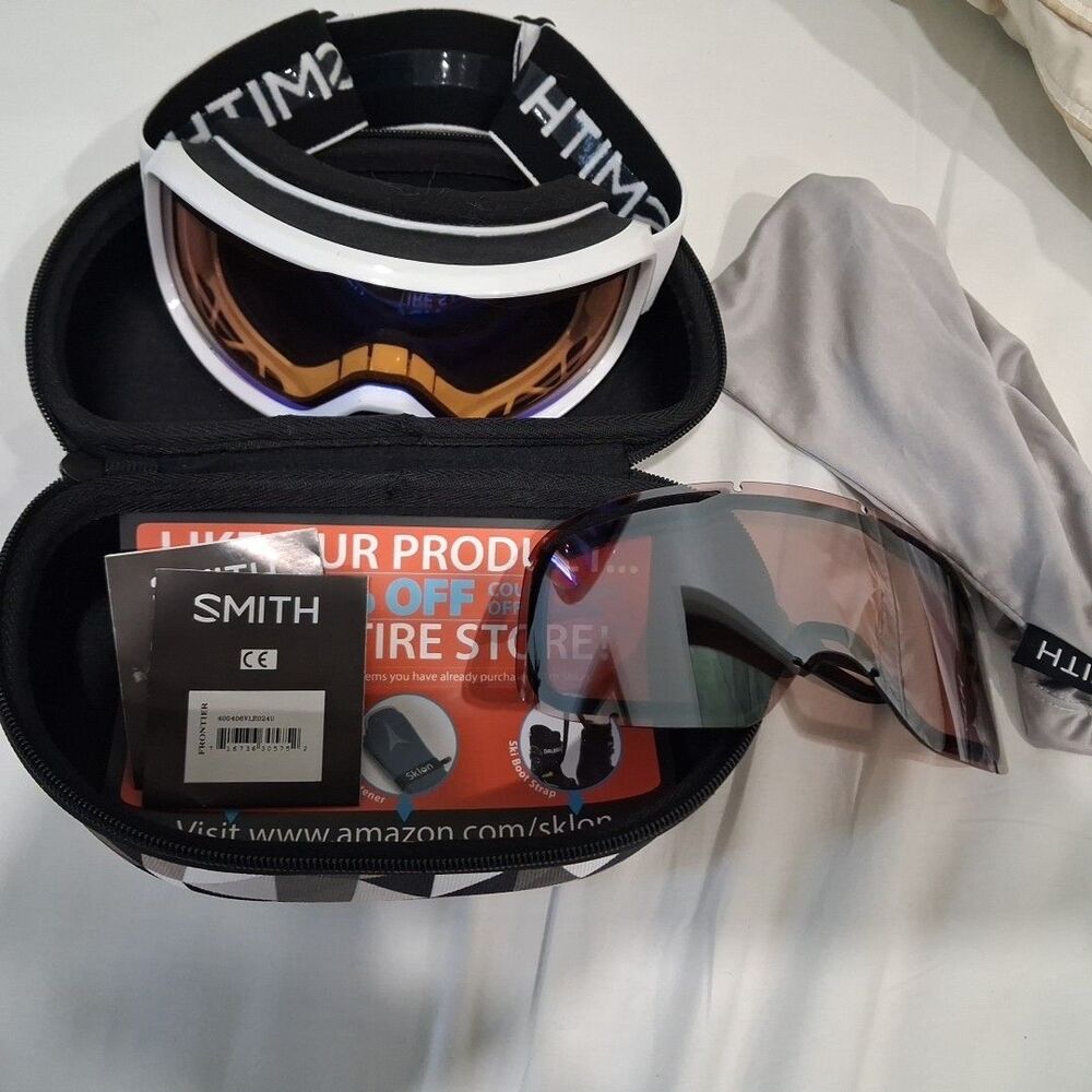 Smith Squad Snow Goggles and Preformance Cycling Sunglasses Bundle Case + Lens